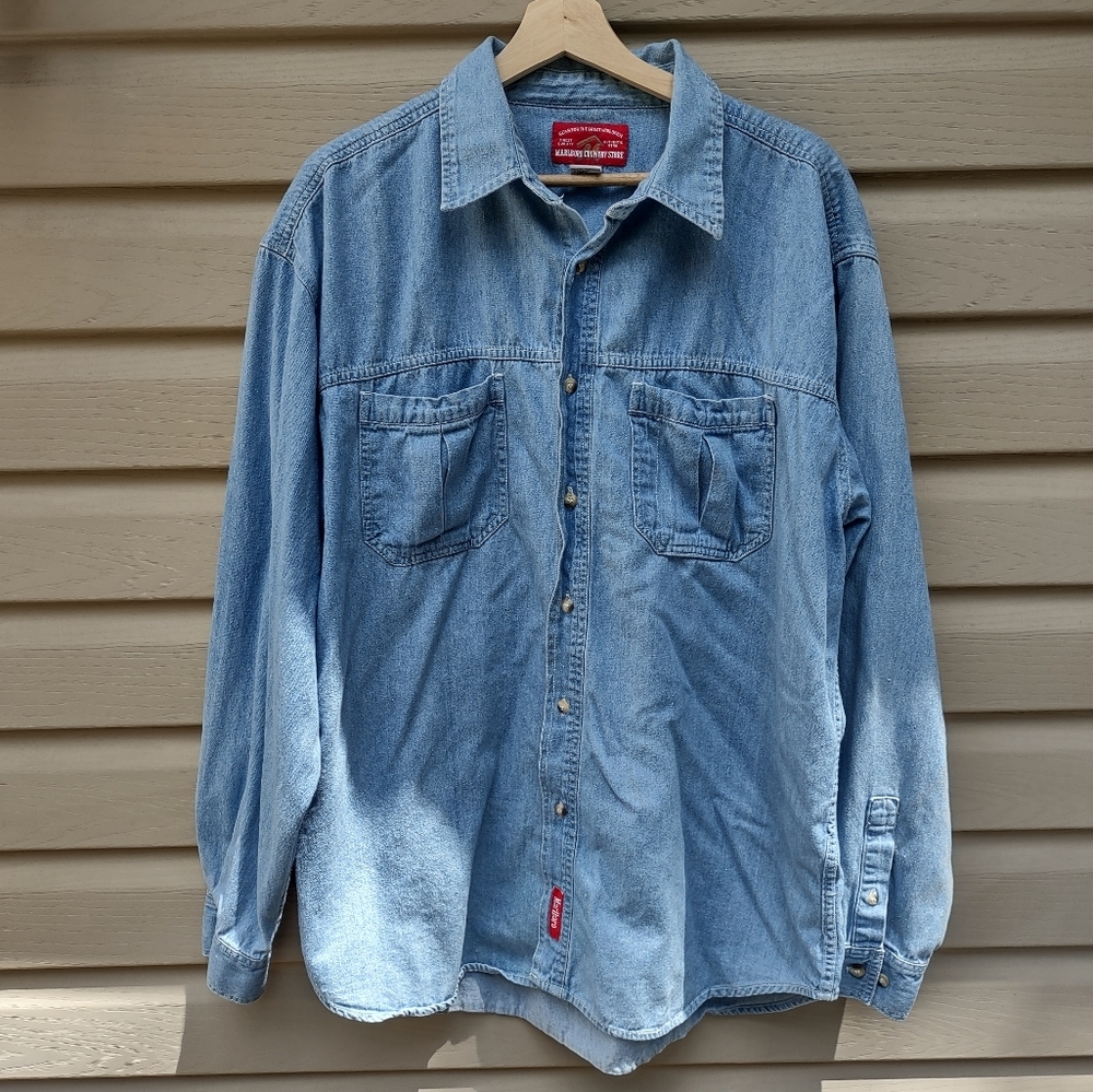 Vtg Marlboro Country Store 100% Cotton Shirt Size XL